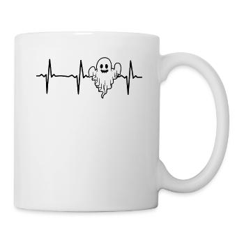 Halloween Ghost Heartbeat Ghost - Mug - white - Right