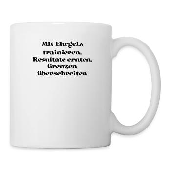 Fitness - Mit Ehrgeiz trainieren, Resultate - Tasse - Weiß - Rechts