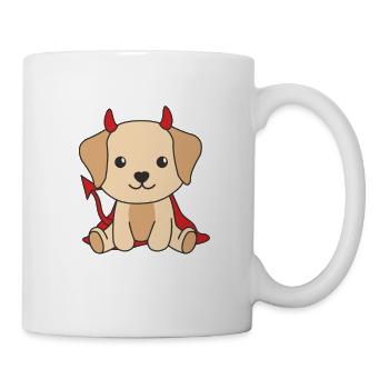 Labrador Happy Halloween Devil Costume - Mug - white - Right
