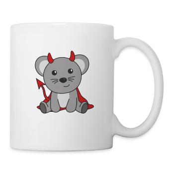 Mouse Happy Halloween Devil Costume - Mug - white - Right