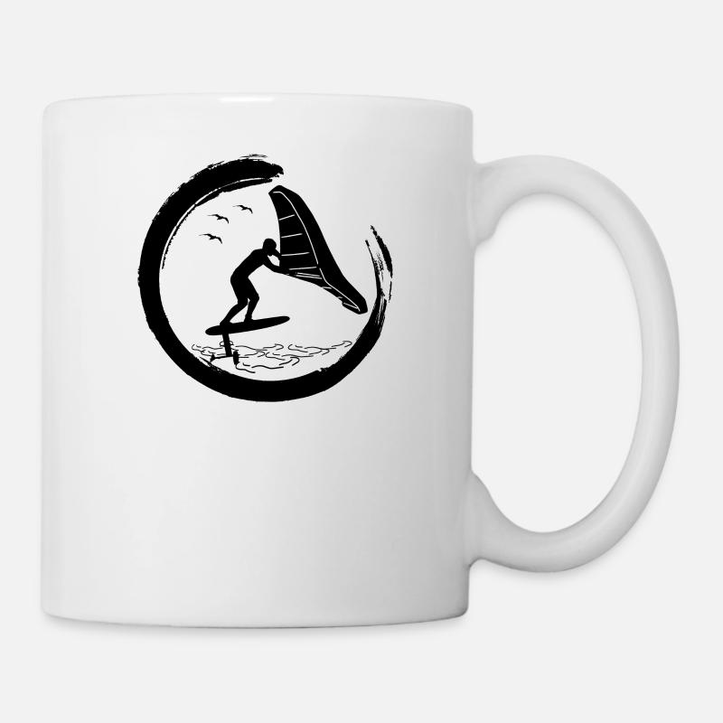 Wingfoil Surfer Wingfoiling Hydrofoil Wing-Foiling - Mug blanc - blanc