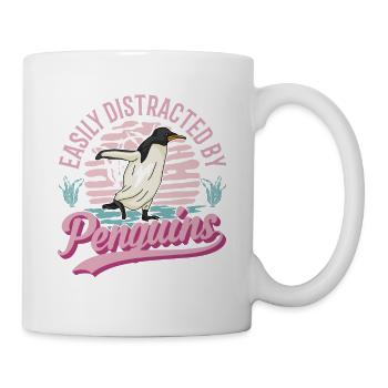 Facilement distrait par Pinguin Pinguin - Mug blanc - blanc - Droite
