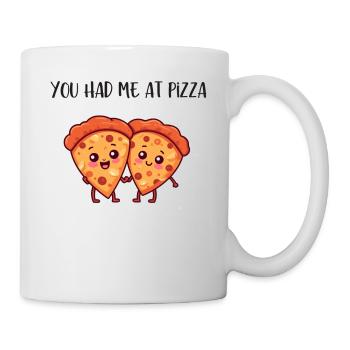 Tu m’as eu à la pizza - Mug blanc - blanc - Droite