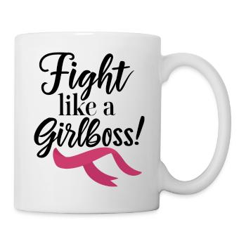 Battez-vous comme une girlboss ! - Mug blanc - blanc - Droite
