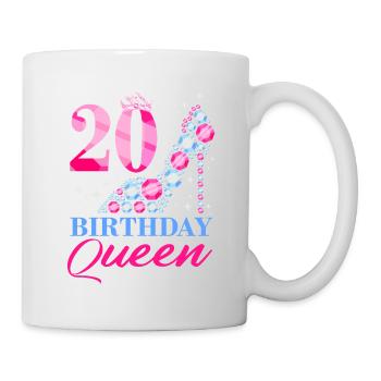 Birthday Queen 20 - Tasse - Weiß - Rechts