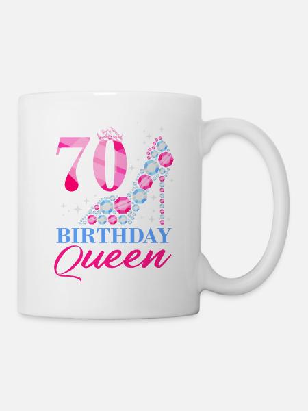 70 Birthday Queen - Kop/krus - hvid