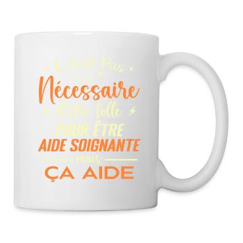 Aide Soignante Cadeau Femme Humour - Mug blanc - blanc - Droite