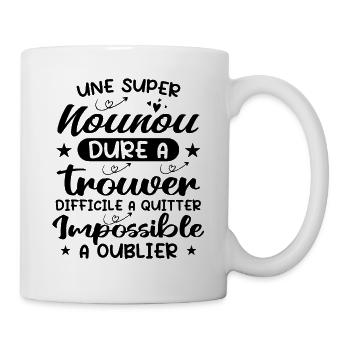Une Super Nounou - Nounou Adorable - Mug blanc - blanc - Droite