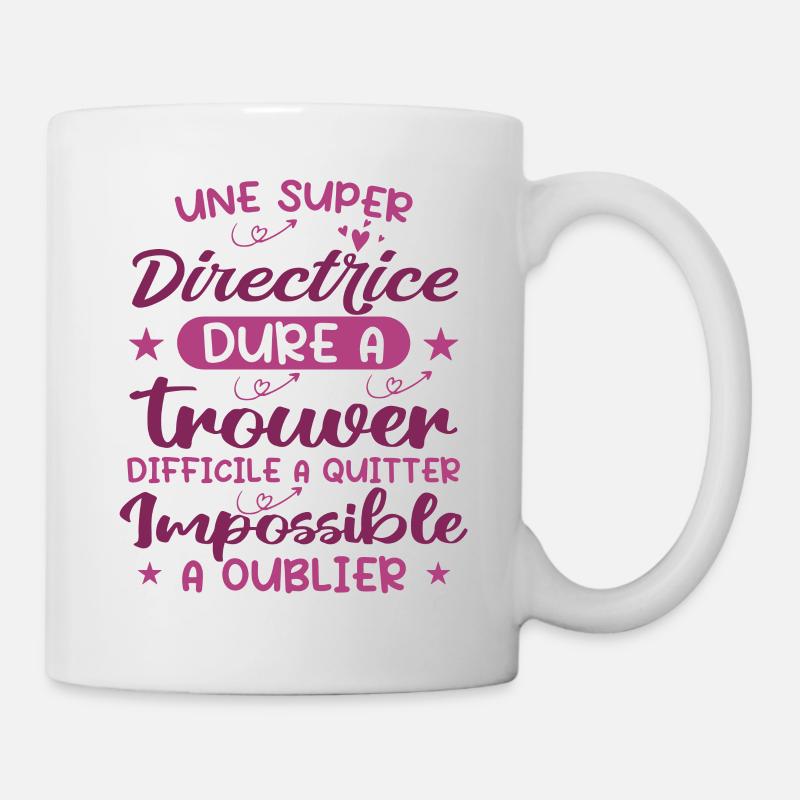 Une Super Directrice - Cadeau Directrice - Mug blanc - blanc