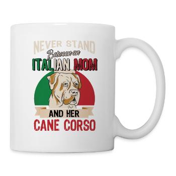 Italian Girl and Her Cane Corso - Tasse - Weiß - Rechts