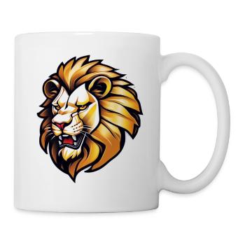 tete de lion - Mug blanc - blanc - Droite