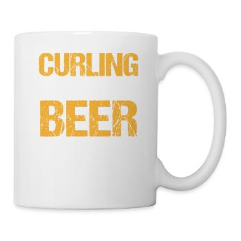 Curling And Beer That's Why I'm Here Broom Curler - Tasse - Weiß - Rechts