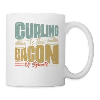 Curling Is The Bacon Of Sports Broom Curler Ice Sp - Tasse - Weiß - Rechts