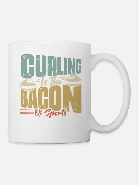 Curling Is The Bacon Of Sports Broom Curler Ice Sp - Tasse - Weiß