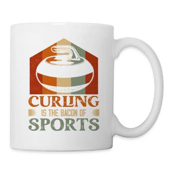 Curling Is The Bacon Of Sports Ice Sport Broom Cur - Tasse - Weiß - Rechts