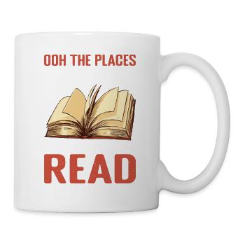 Ooh Les endroits où vous pouvez aller quand vous lisez 2 - Mug blanc - blanc - Droite