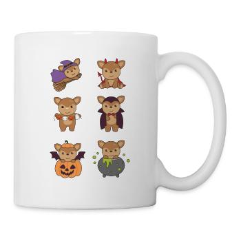 Deer Halloween Devil Pumpkin Vampire Costume - Mug - white - Right