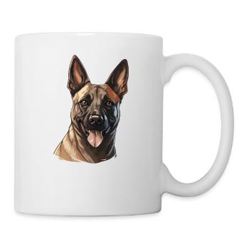 Hund Belgischer Schäferhund - Tasse - Weiß - Rechts