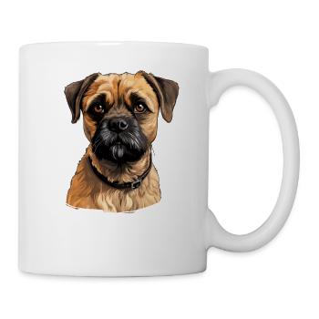 Chien Border Terrier - Mug blanc - blanc - Droite