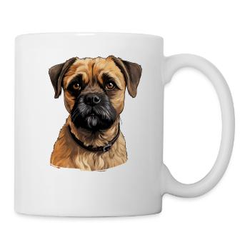 Chien Border Terrier - Mug blanc - blanc - Droite