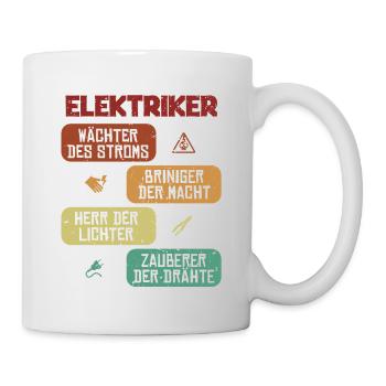 Wächter Bringer Herr Zauberer Elektrotechniker - Tasse - Weiß - Rechts