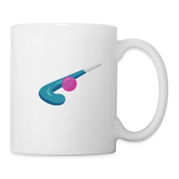 Hustle, Hit, And Never Quit Player Field Hockey - Tasse - Weiß - Rechts
