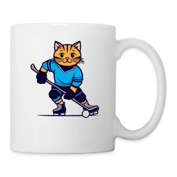 Eishockey Kinder Katze I lustige Tiere | Sport - Tasse - Weiß - Rechts
