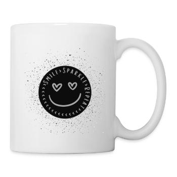 Smile Sparkle Repeat - Tasse - Weiß - Rechts