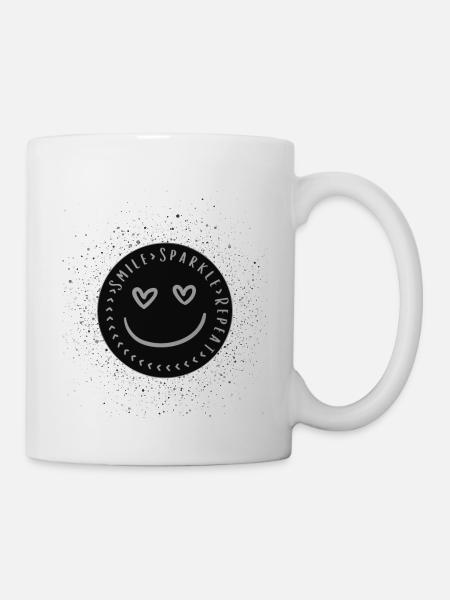 Sourire Scintillement Répéter - Mug blanc - blanc