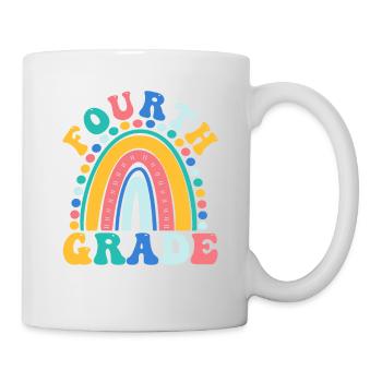Quatrième année 4e arc-en-ciel enseignant élève 100 jours - Mug blanc - blanc - Droite