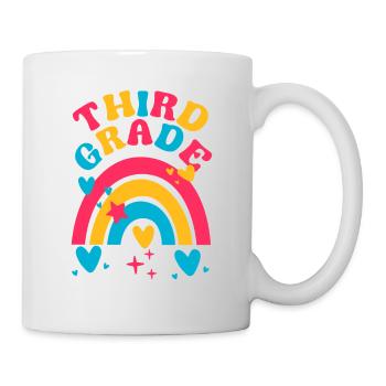 Third Grade 3rd Rainbow Teacher Student 100 Day - Mug - white - Right