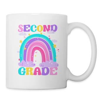 Second Grade 2nd Rainbow Teacher Student 100th - Mug - white - Right