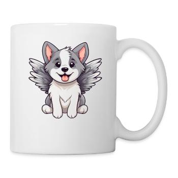 Bande dessinée mignonne Angel Husky - Mug blanc - blanc - Droite