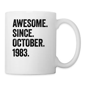40e anniversaire 40 ans d’expérience depuis octobre 1983 - Mug blanc - blanc - Droite