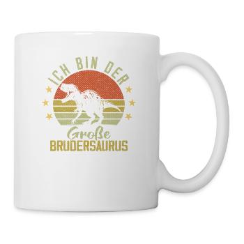 Ich bin der große Brudersaurus - Tasse - Weiß - Rechts