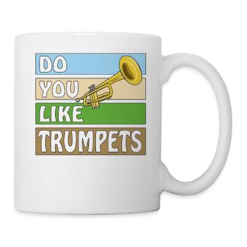 AIMEZ-VOUS LES TROMPETTES - Mug blanc - blanc - Droite