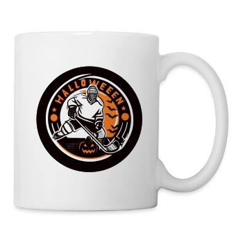 Halloween-Hockeyspieler - Tasse - Weiß - Rechts