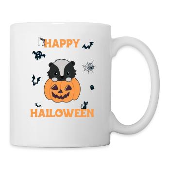 Skunk Citrouille Mignon Skunk Joyeux Halloween - Mug blanc - blanc - Droite