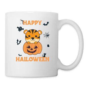 Tigre en citrouille Tigre mignon Joyeux Halloween - Mug blanc - blanc - Droite