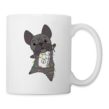 Bouledogue Français Noël Neige Hiver Animaux - Mug blanc - blanc - Droite