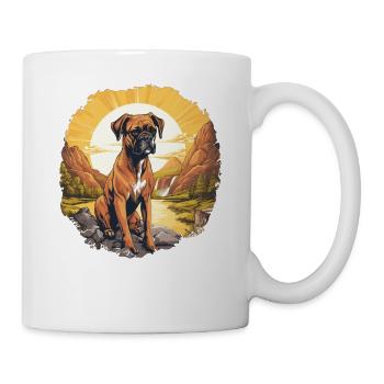Hund Boxer - Tasse - Weiß - Rechts