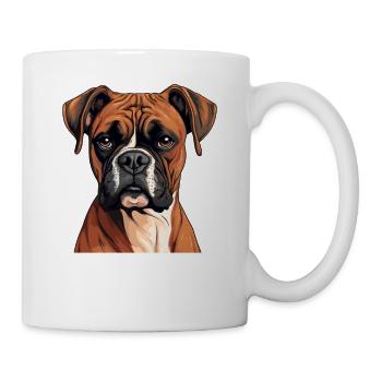 Hund Boxer - Tasse - Weiß - Rechts