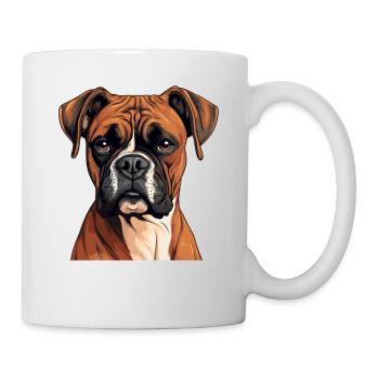 Hund Boxer - Tasse - Weiß - Rechts