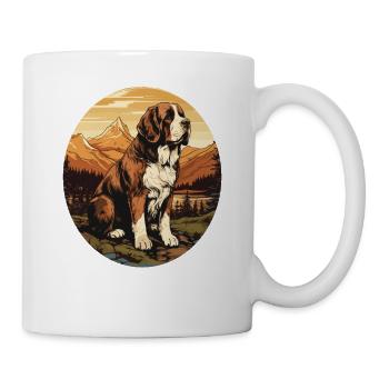 Dog St. Bernard - Mug - white - Right