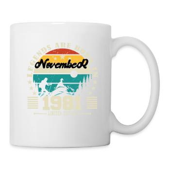 Novembre 1981. Cadeau anniversaire novembre 1981. - Mug blanc - blanc - Droite