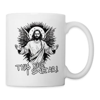 The Jesus guy shows his big catch and swears - Mug - white - Right