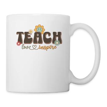 Teach Love Inspire - Back To School For Teachers - Mug - white - Right