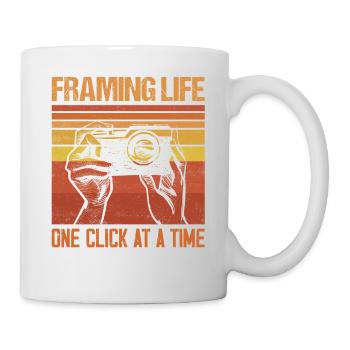 Encadrer la vie un clic à la fois photographie Camer - Mug blanc - blanc - Droite