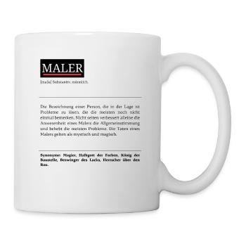 Definition Maler - Tasse - Weiß - Rechts