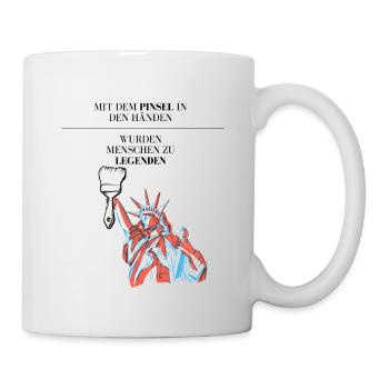 Die Legende, der Maler, ist da! - Tasse - Weiß - Rechts